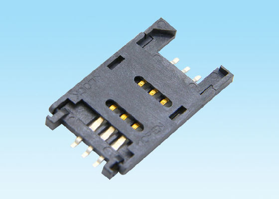 6 Pin 전자 부품 SIM 카드 연결관 LCP 소성 물질 높은 내구성